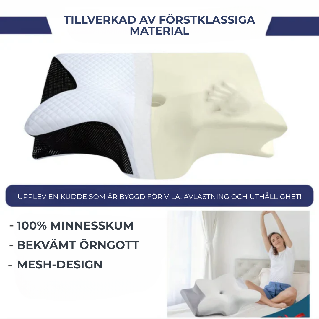 ErgoSömn™ | Sov bättre, vakna piggare – ergonomiskt stöd för nacke och rygg hela natten