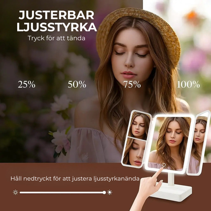 MIRRA™ | Belyst vikbar sminkspegel