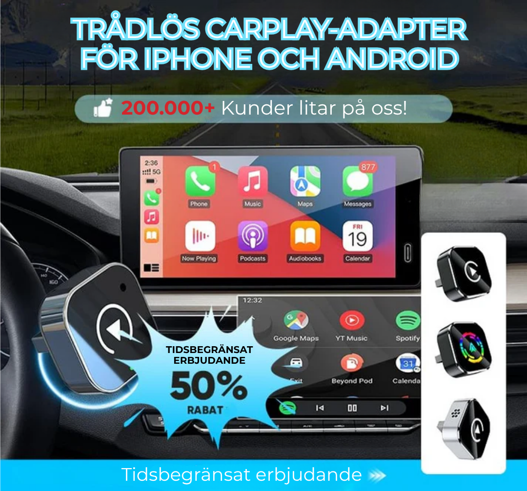 AutoLänk | 2-i-1 Adapter förvandla din bil till en smart cockpit på nolltid