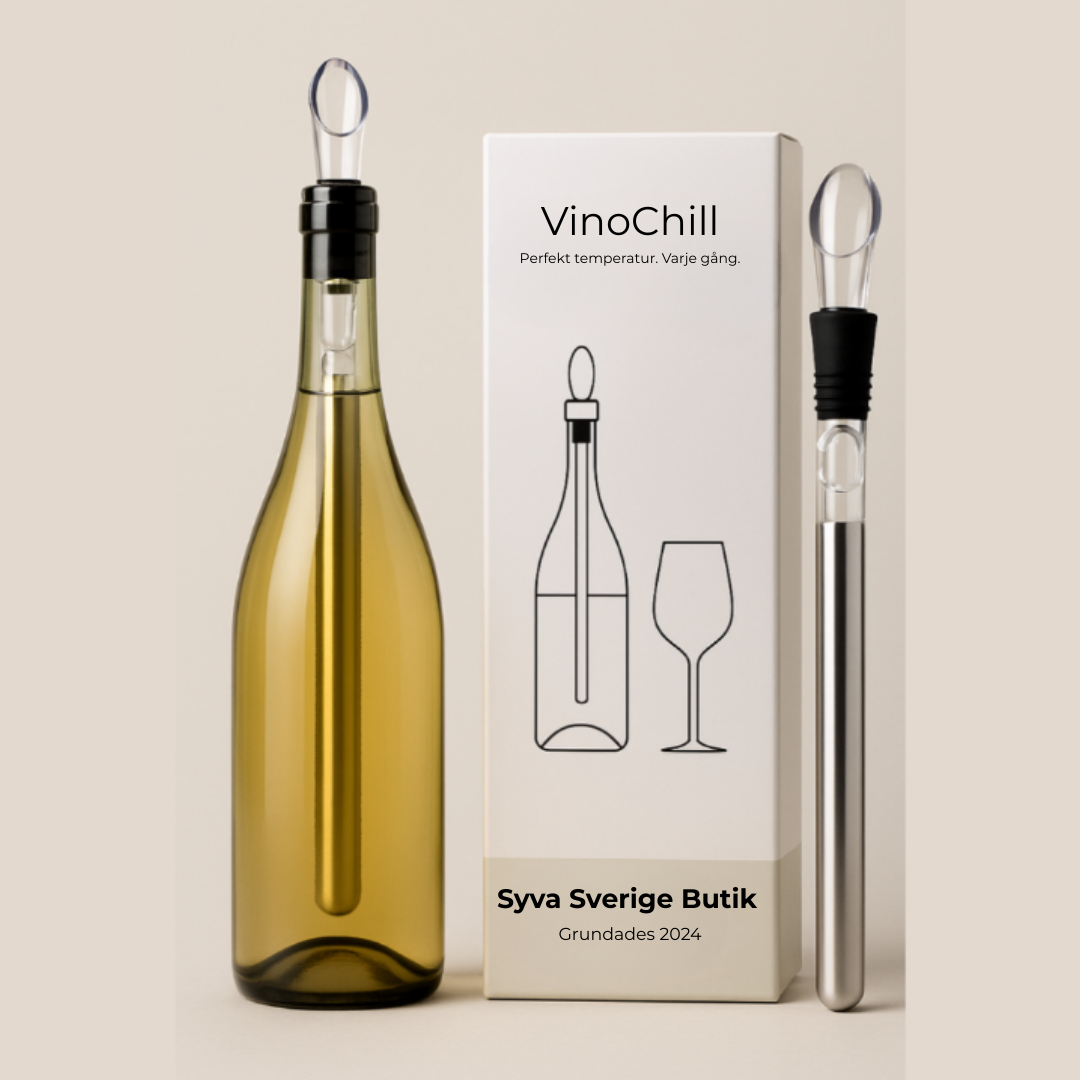 VinoChill™| Upptäck hemligheten bakom perfekt kylt vin på några sekunder