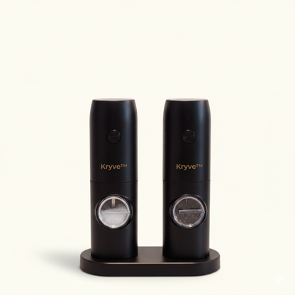 Kryve™ | Lyft din matlagning med detta elektriska salt- och pepparkvarnset—enkel smak inom räckhåll!