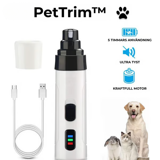 PetTrim™ | Uppladdningsbar elektrisk kloslip för husdjur med USB-laddning