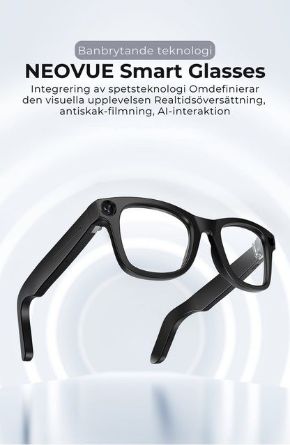 NEOVUE Smart Glasses | 8MP-kameraglasögon med musik- och samtalsfunktioner