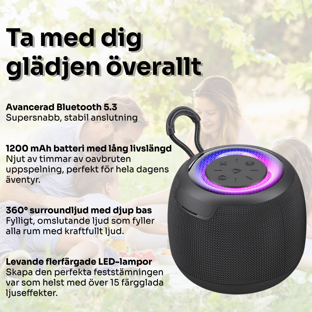 EchoWave™ | din ultimata mini-Bluetooth-högtalare för sommarvibbar! 🎶