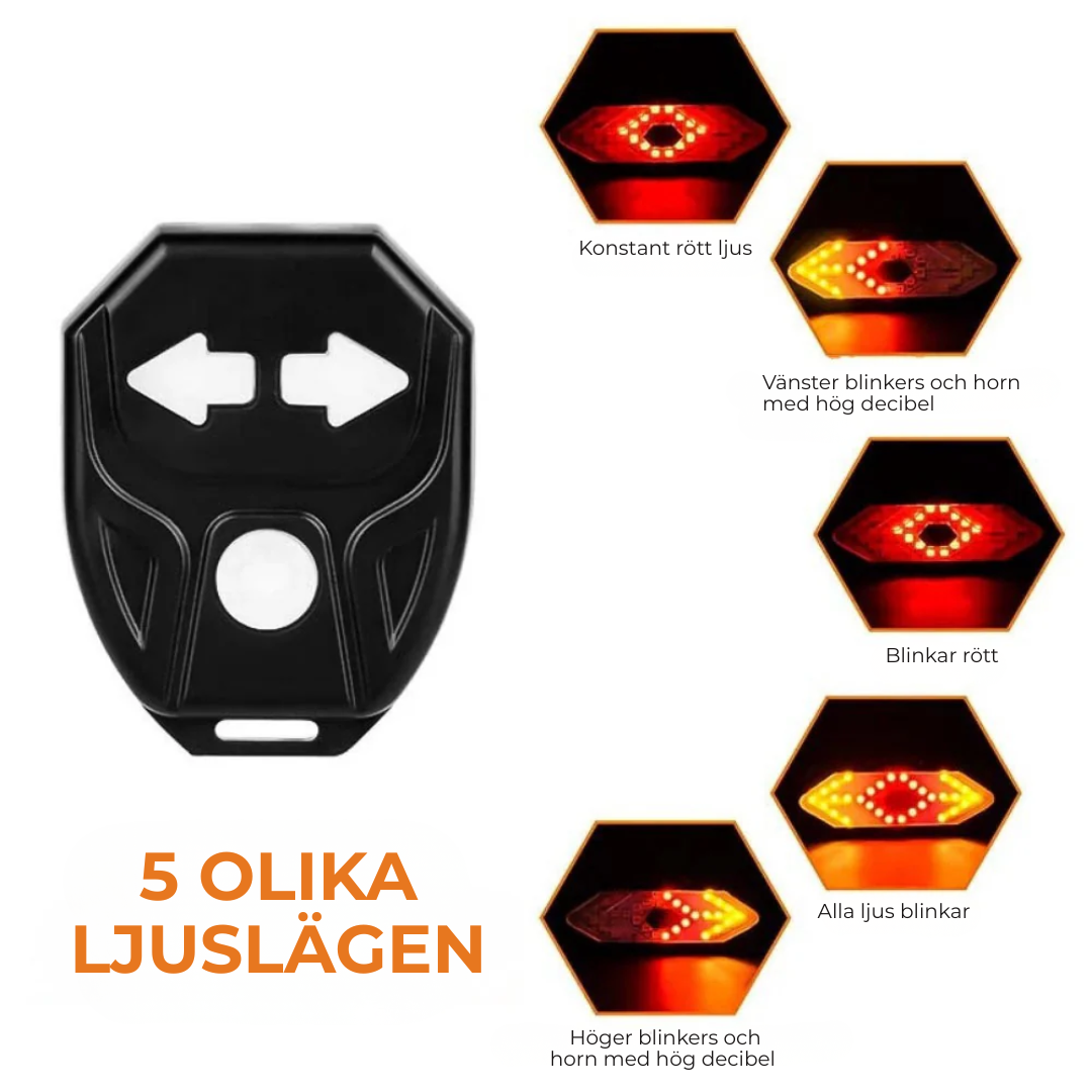 SignalRide™ | Kör säkert, bli sedd och behåll kontrollen