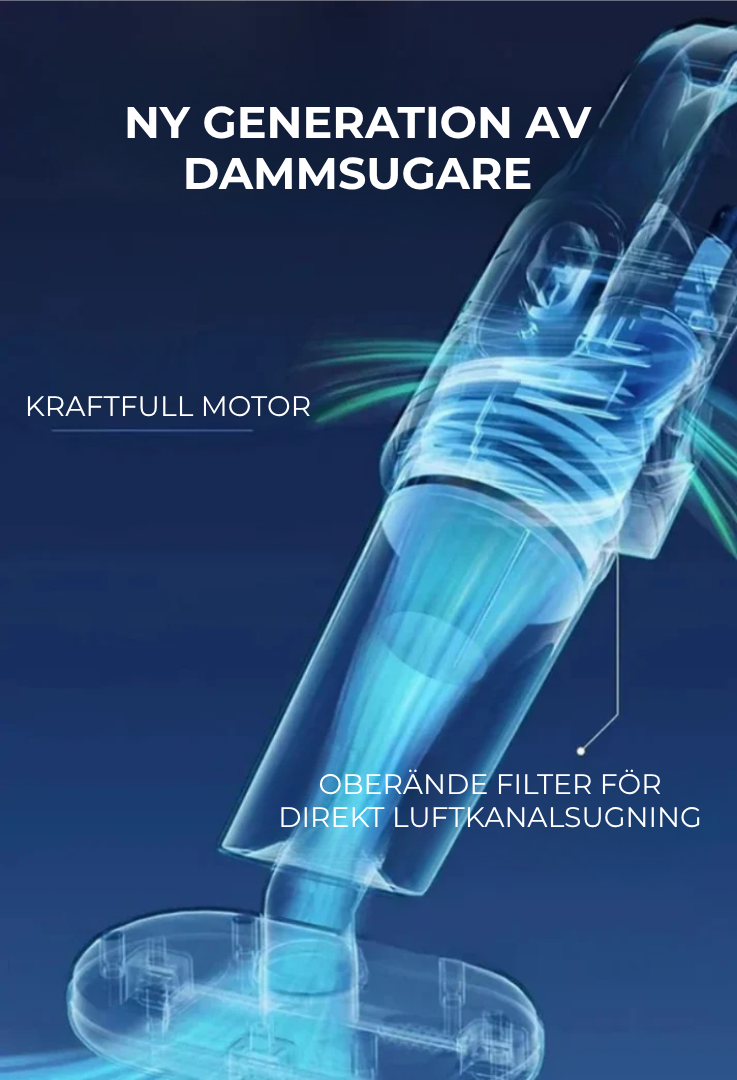 Städdy™ | Sladdlös 3-i-1 Dammsugare – Dammsug, Moppa