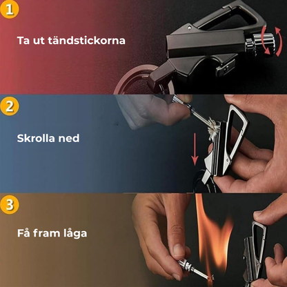 FireClip 3-in-1 | Elden som Aldrig Sviker – Regn eller Vind