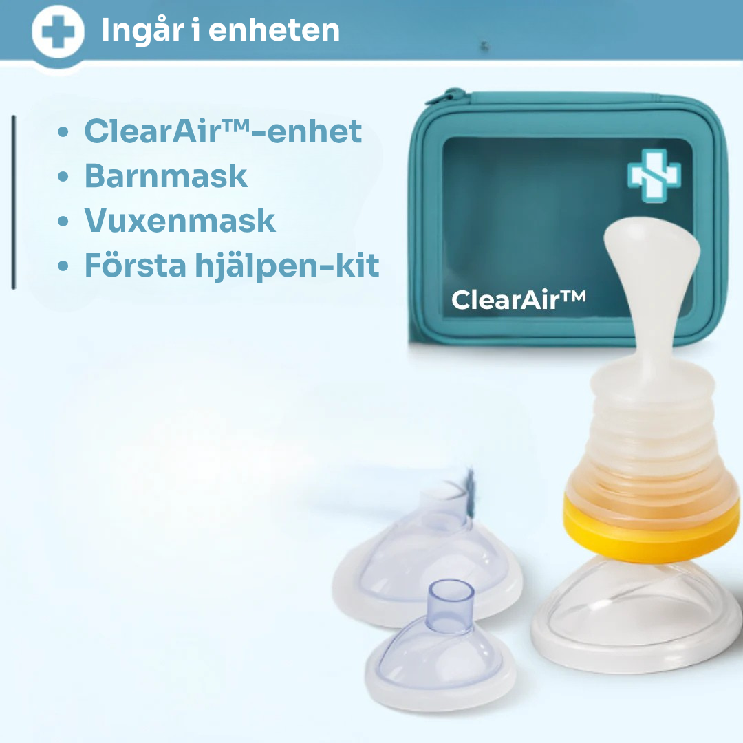 ClearAir™ | Betrodd av tusentals, beprövad för att rädda liv på några sekunder