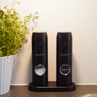 Kryve™ | Lyft din matlagning med detta elektriska salt- och pepparkvarnset—enkel smak inom räckhåll!