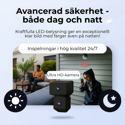 SafeEye™ | Fullständig säkerhet – inga kablar, WiFi eller komplikationer