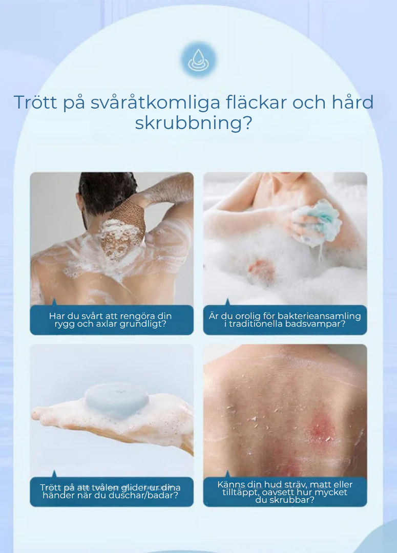 Scrubbly | Silikonbadbälte med skrubbborste