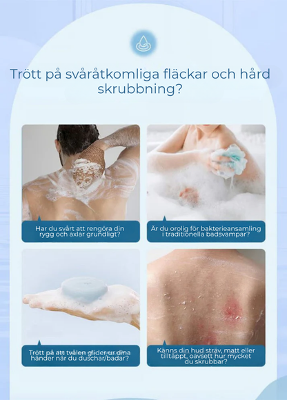 Scrubbly | Silikonbadbälte med skrubbborste