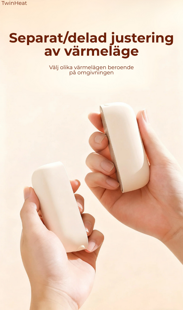 TwinHeat™ | 2-i-1 magnetiska uppladdningsbara handvärmare