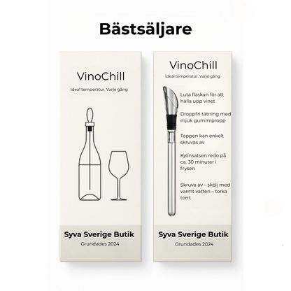 VinoChill™| Upptäck hemligheten bakom perfekt kylt vin på några sekunder