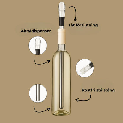 VinoChill™| Upptäck hemligheten bakom perfekt kylt vin på några sekunder
