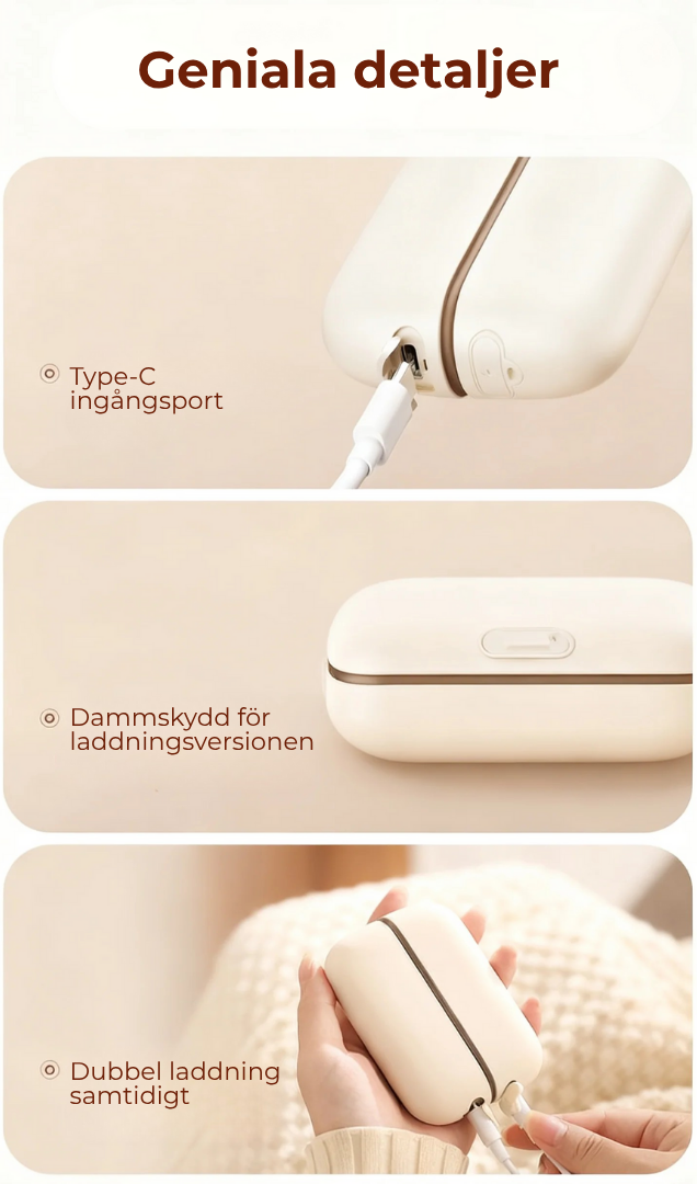 TwinHeat™ | 2-i-1 magnetiska uppladdningsbara handvärmare