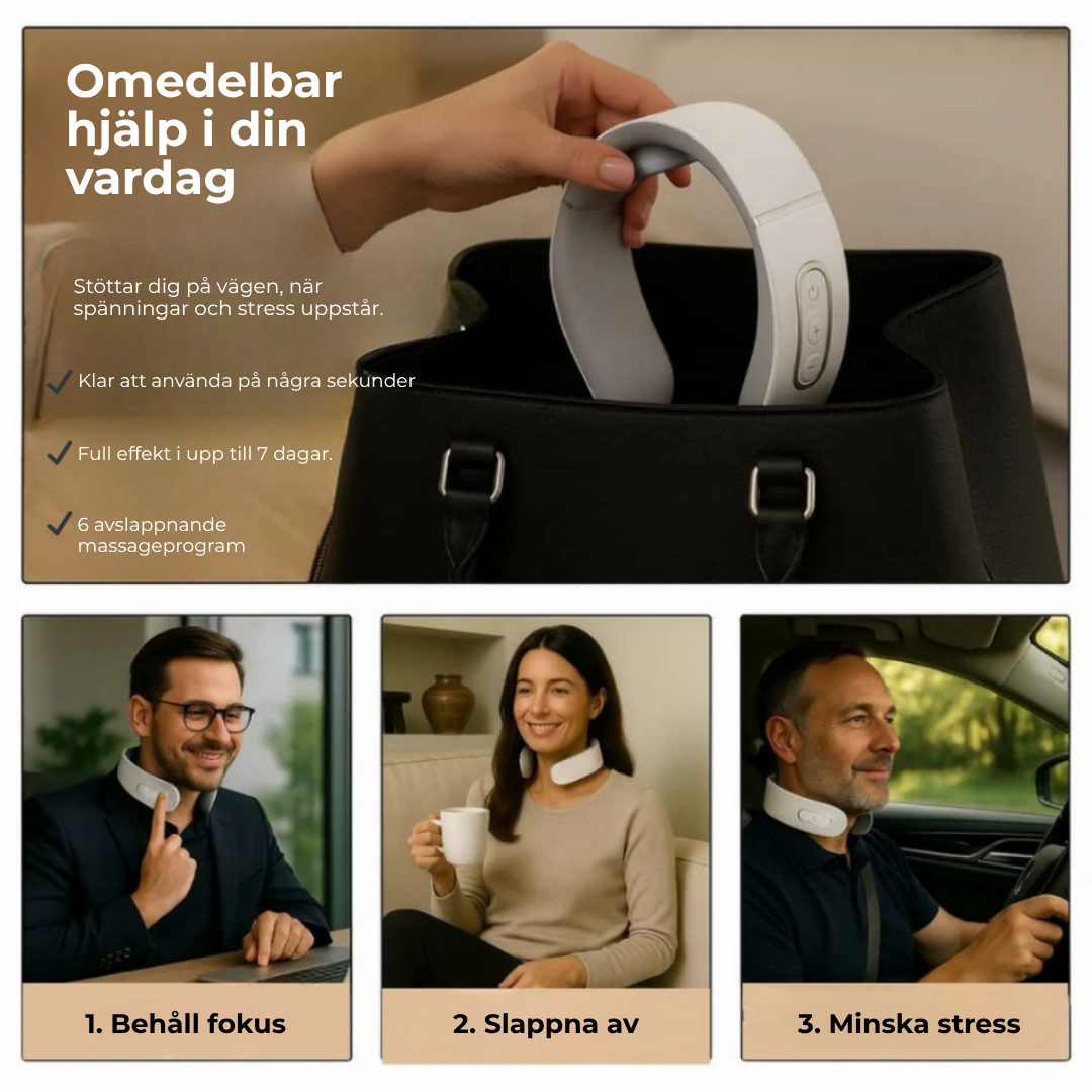 Neckura™ 11-i-1 Nacklösning | Slappna av i dina nackmuskler på bara 15 minuter – var och när du vill