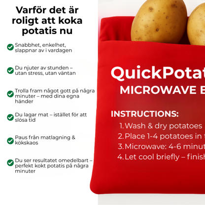 QuickPotato™ | Snabb Hunger? Mjuk Potatis på 4 Minuter.