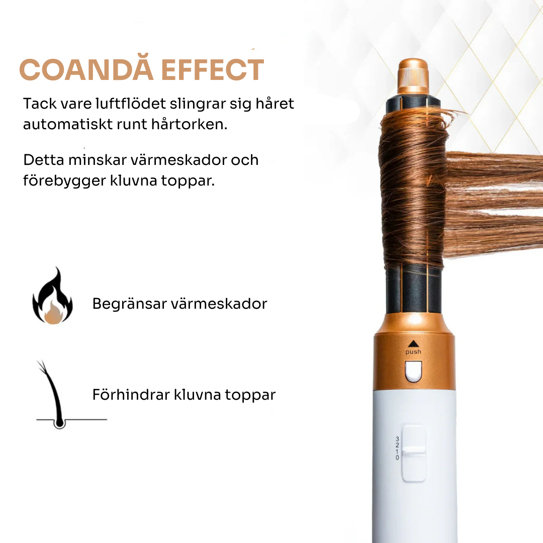 Vira™ 5-i-1 hårstyler | Styla, släta ut och ge volym åt ditt hår - utan ansträngning och utan värmeskador.
