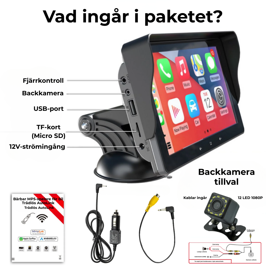 AutoLink™ | Förvandla vilken bil som helst till ett smart infotainmentsystem på bara 2 minuter!