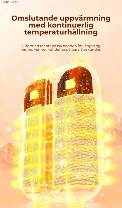 TwinHeat™ | 2-i-1 magnetiska uppladdningsbara handvärmare