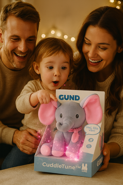 CuddleTune™ | Din musikaliska elefantvän med varma kramar