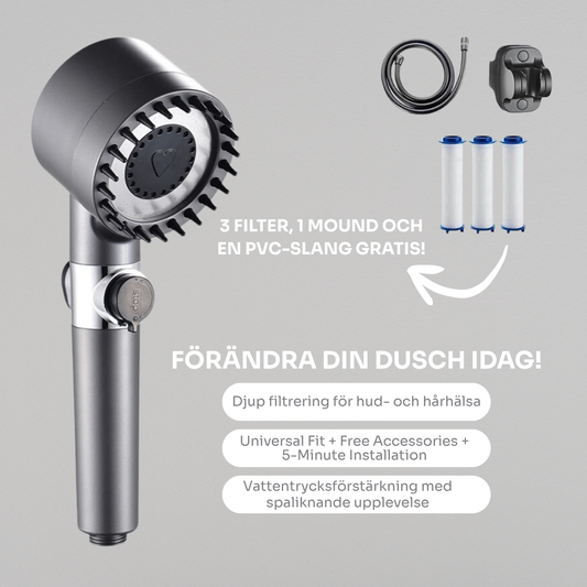 AQUELLE™ | Förvandla din dusch till ett spa – rent vatten, strålande hud och starkare hår med AQUELLE™