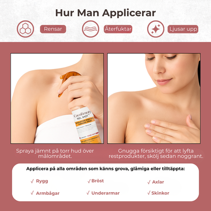 GlowPeel Body Shot™ | Kojic + Gurkmeja Kroppspeelingsspray