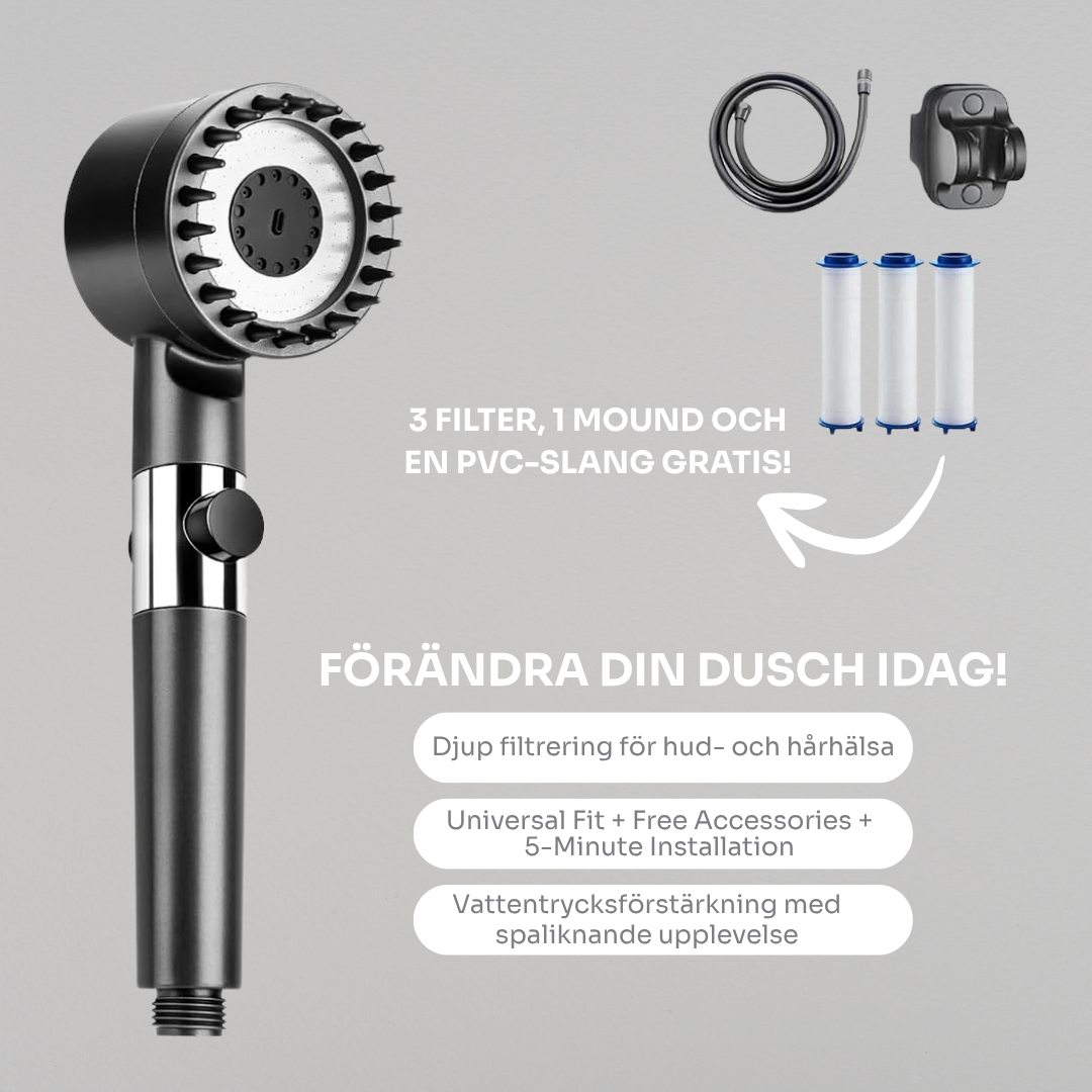 AQUELLE™ | Förvandla din dusch till ett spa – rent vatten, strålande hud och starkare hår med AQUELLE™