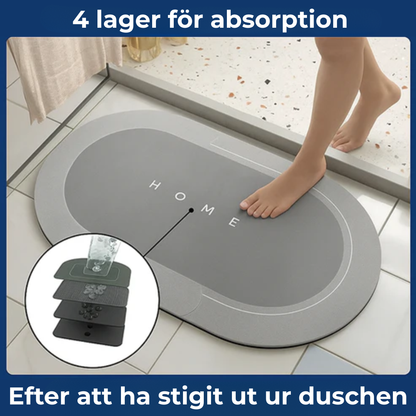 SoffiMat™ | Är du trött på våta, hala golv? Den här mattan torkar omedelbart!