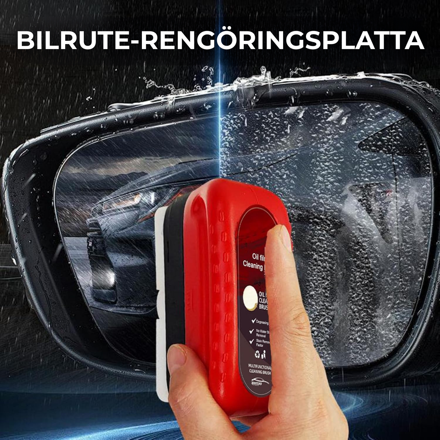 HydroGlass™ | Bilglas Oljefilm Beläggningslösning och Borste