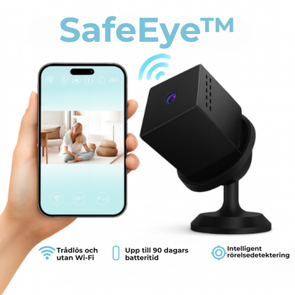 SafeEye™ | Fullständig säkerhet – inga kablar, WiFi eller komplikationer