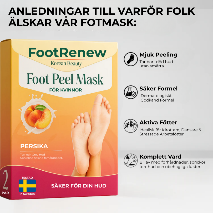 FootRenew | Säg Hej Då till Grova Fötter: Förvandla Din Hud med FootRenew Koreansk Fotmask!