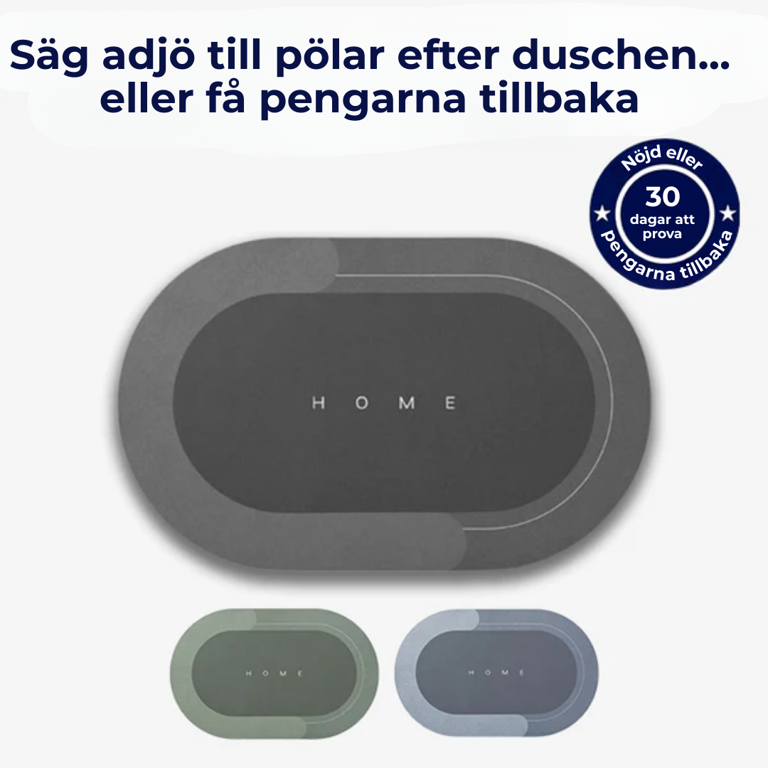 SoffiMat™ | Är du trött på våta, hala golv? Den här mattan torkar omedelbart!