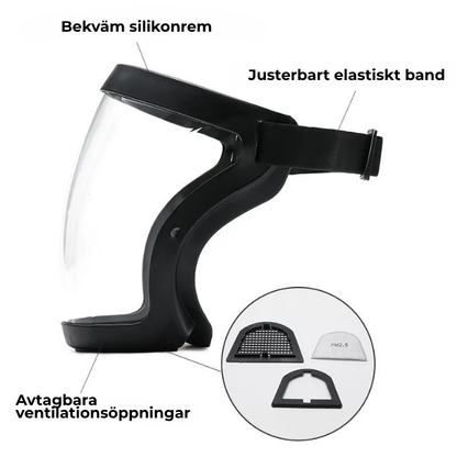DustProtect™ | För byggarbetare, trädgårdsmästare och fler – Pålitligt helskydd för ansiktet