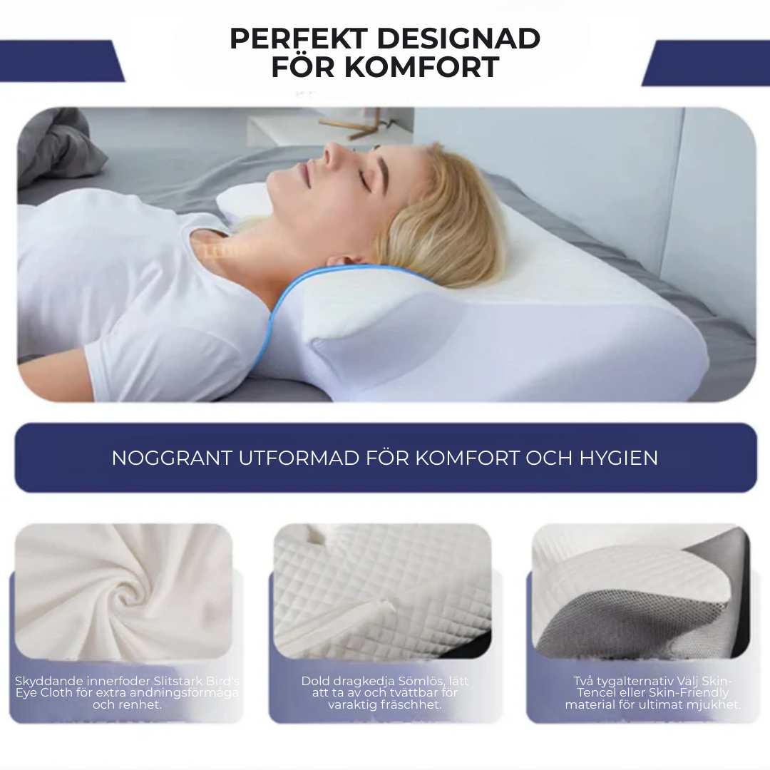 ErgoSömn™ | Sov bättre, vakna piggare – ergonomiskt stöd för nacke och rygg hela natten