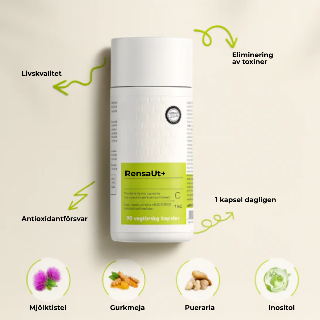 RensaUt+ | Kraftige leverstøtte kapsler